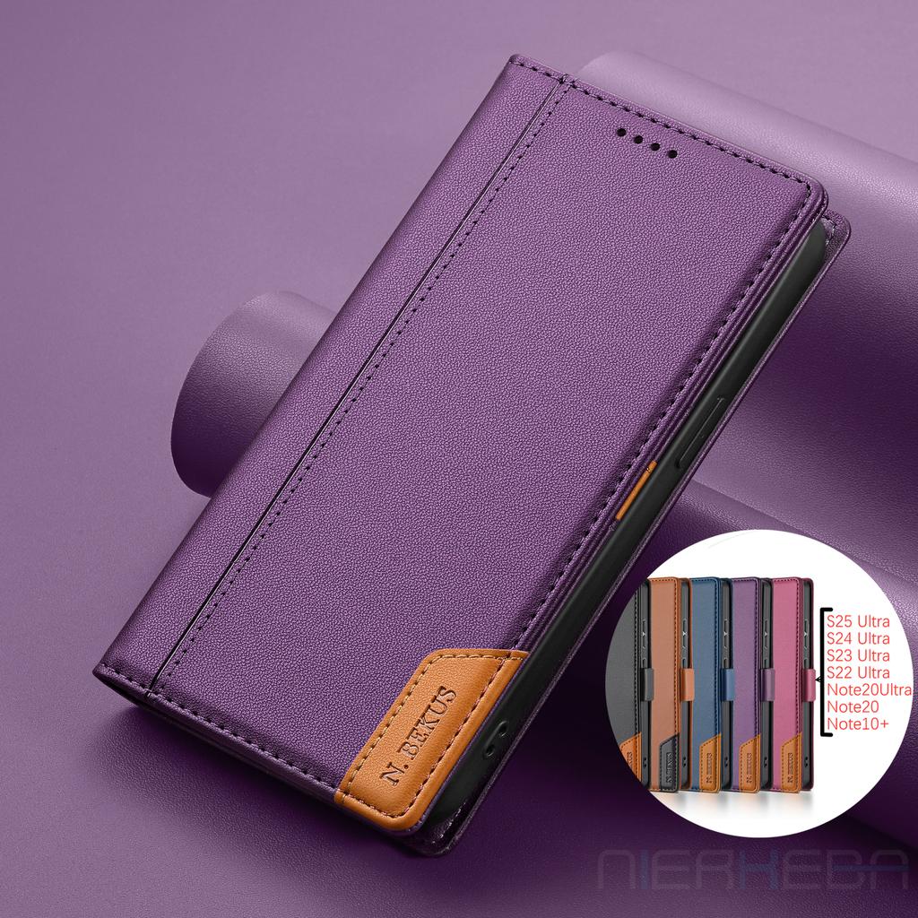 Magnetic Flip Leather Case For Samsung Galaxy S25 Edge S24 S23 Ultra S22 S21 FE S20 S10 Plus Note20 A17 A16 A56 A36 Wallet Cover