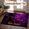 Custom Name Text Crystal Velvet Rug,Five Nights at Freddy’s Soft Plush Decorative Non Slip Floor Carpet