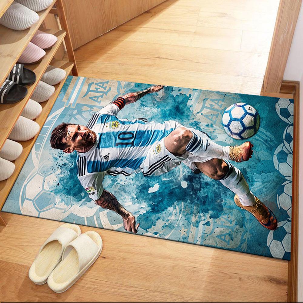 Messi 342 Area Rug Suitable for Balcony Living Rooms Entryway Playrooms Antislip Carpet Office home decor Gift for Festivals