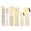 24 шт., набор столовых приборов цвета шампанского, золота, кухонная посуда, набор столовой посуды из нержавеющей стали, нож, вилка, ложка, обеденный набор, безопасное обслуживание в посудомоечной машине на 4 персоны