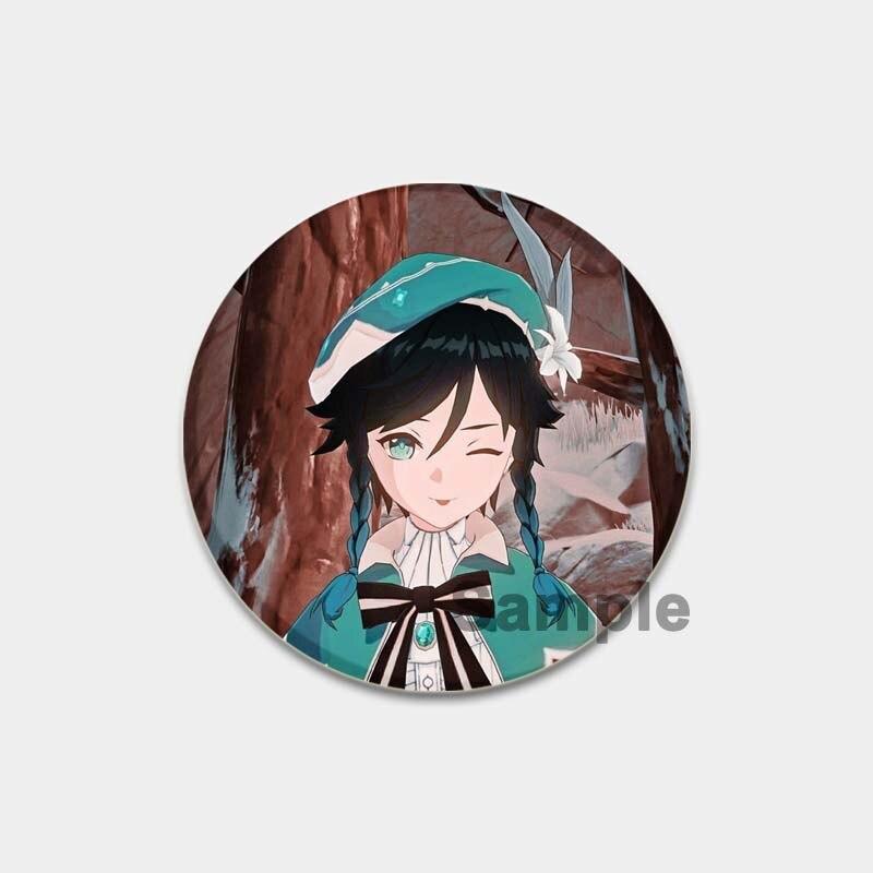 58 мм Genshin Impact, мягкая кнопка на лацкане, креативный забавный значок на воротнике, мультяшная фигурка, броши, одежда, ювелирные аксессуары, милые подарки