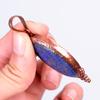 Natural Lapis Lazuli Copper September Birth Electroformed Handcrafted Pendant V-53