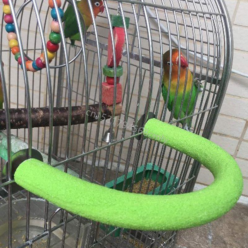 Bird Stand Perch U-Shape Natural Standing Bar Grinding Rod Parrot Toy Stable Scrub Station Cage Accessories 6XDE