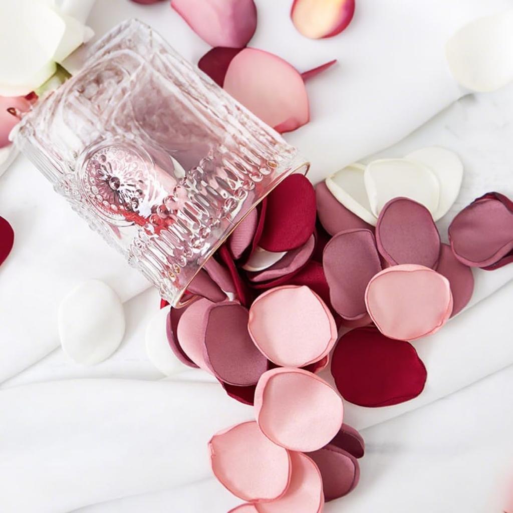 200 шт. Большие шелковые лепестки роз Искусственные лепестки цветов для разбрасывания с подарочной коробкой для девичника Романтической ночи Свадебная дорожка Стол для приема