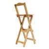 Folding Bamboo Bar Stool with Backrest and Footrest, Portable Bar Chairs for Home, Kitchen Island, Breakfast, No Assembly
