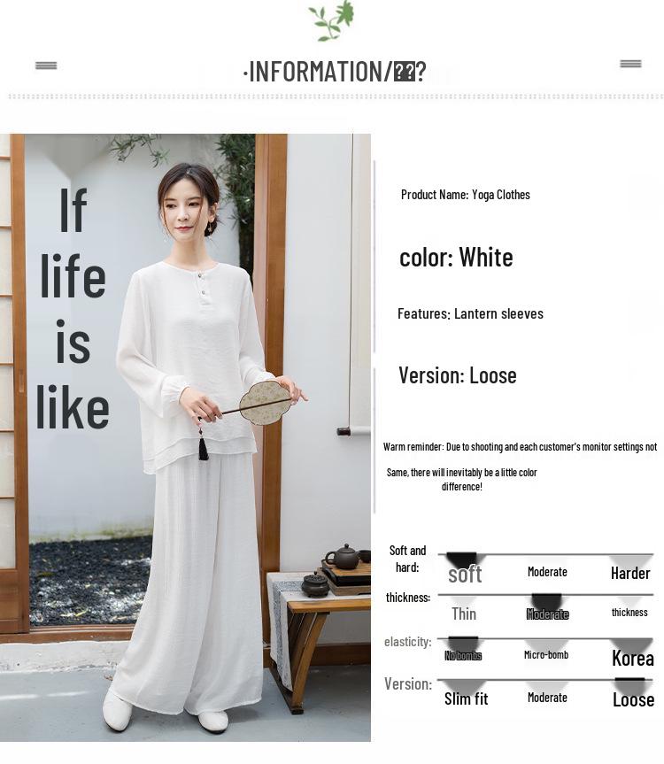 2025 Ethnic Cotton Linen Zen Meditation & Tea Suit: Chinese-Style Tai Chi Two-Piece Women's Set