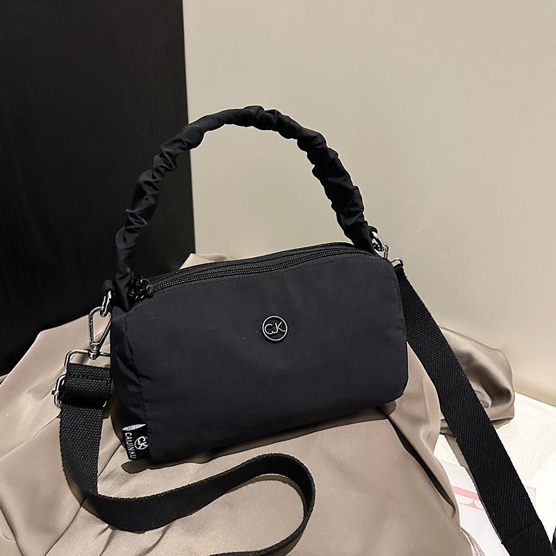 Летняя новая сумка-цилиндр в иностранном стиле, женская простая модная сумка через плечо, повседневная легкая сумка-мессенджер, нейлоновая сумка