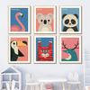 Tiger Fox Flamingo Toucan Elephant Koala Eagle Wall Art Posters Prints Nordic Canvas Painting Animals Pictures Kids Room Decor