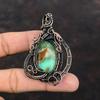 Boulder Chrysoprase Pendant Copper Wire Wrapped Pendant Handmade Unique Jewelry Latest Design Pendant Gemstone Copper Jewelry Gift For Women