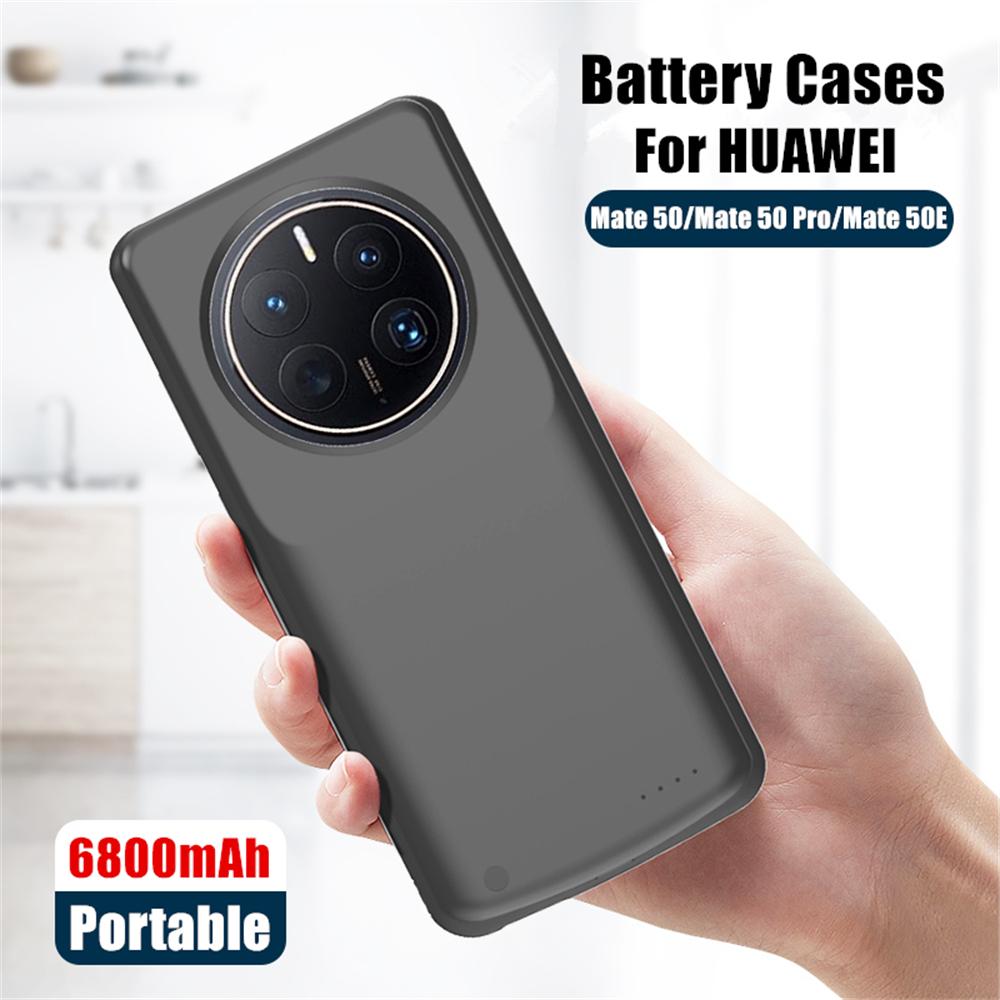 Чехол-аккумулятор Power Bank для Huawei Mate 50 Pro, чехлы-аккумуляторы 6800 мАч, внешний аккумулятор Powerbank, портативное зарядное устройство, чехол для Mate 50E
