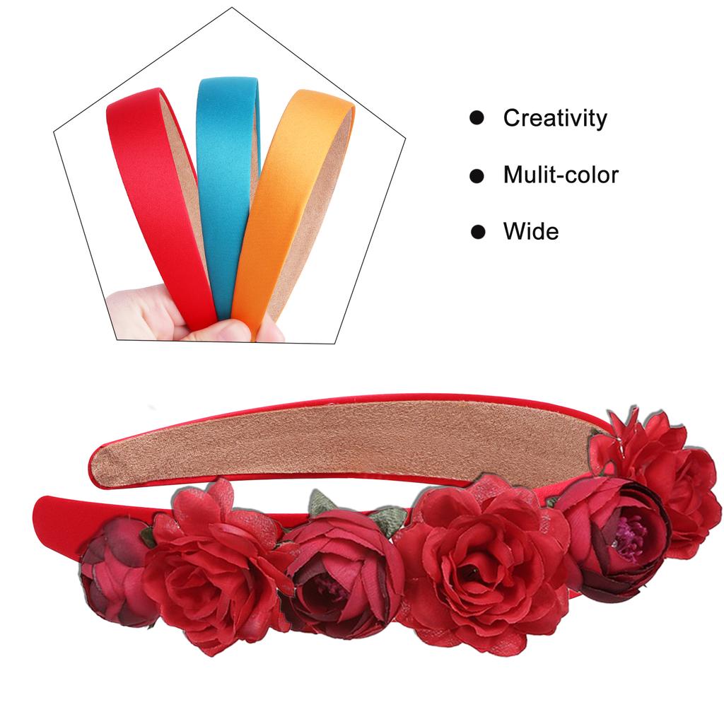 Simple Solid Color Satin Headbands for Women Wide Non-slip Headband Gilrs Colorful Comfortable DIY Hairband Hair Accessories