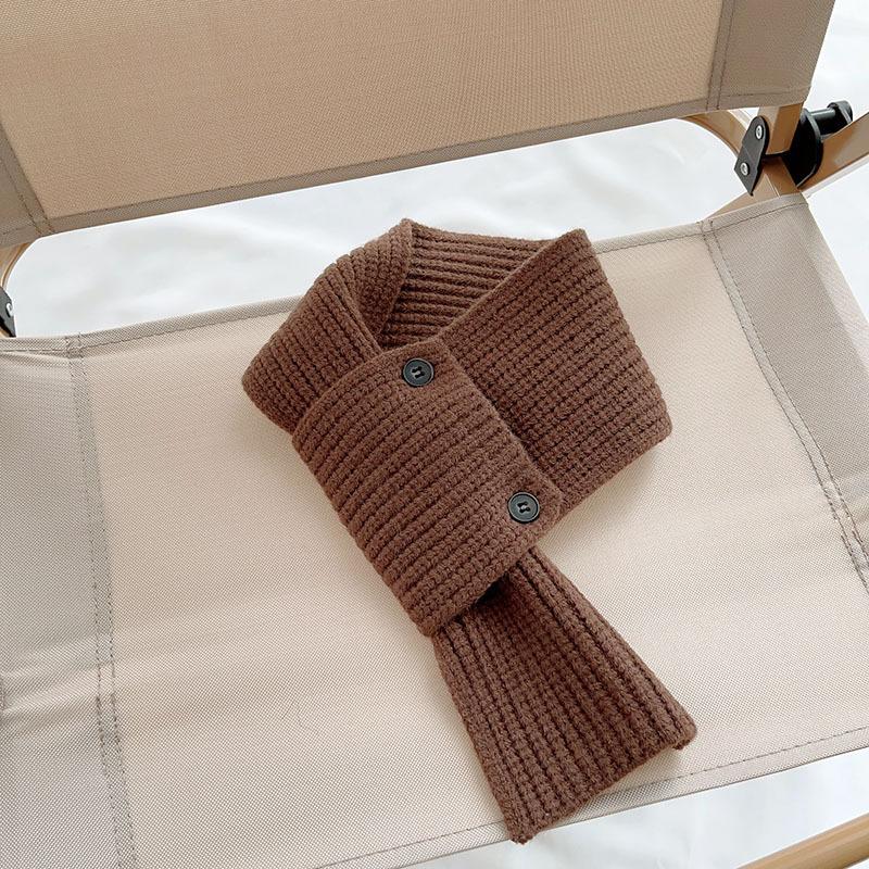 Knitted Children's Scarf Autumn Winter Kids Scarves for Girls Boys Warm Cross Baby Neck Warmers Child Accessories