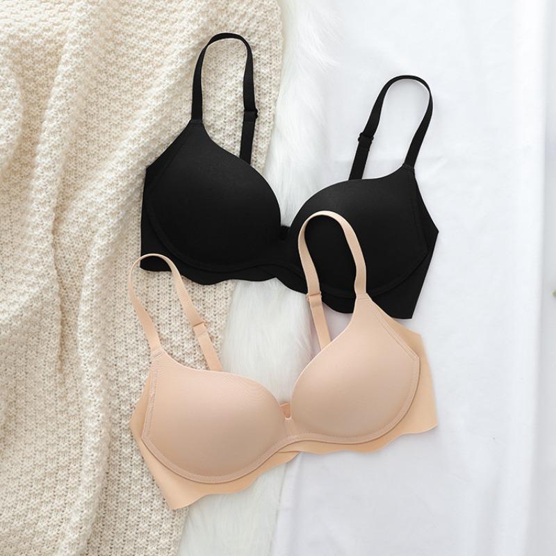 Новое женское нижнее белье телесного цвета без следов, бюстгальтер с кольцами из нержавеющей стали