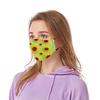 Антипылевая модная профилактическая многоразовая регулируемая маска PM2.5 от пыли унисекс с подсолнечником и дымкой для лица и рта