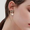 Bow Earrings for Women Faux Pearl Drop Dangle Bowknot Earrings Valentine's Day Jewelry Accessory Gifts for Girls