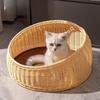 Кошачья кровать-корзина, полузакрытое гнездо, товары для животных, портативная, все четыре сезона, гостиная, спальное место