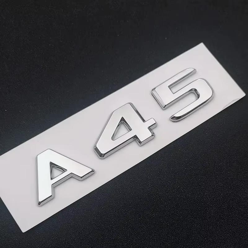 JCG1 ABS For Mercedes Benz A 35 45 AMG W177 W176 A35 A45 A45S TURBO 4MATIC Car Trunk Letters Emblem Badge Logo Stickers Accessories