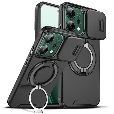 Роскошный противоударный чехол-броня с магнитным кольцом для OPPO Reno 14 14F Reno14 Pro Reno14F с поддержкой беспроводной зарядки Magsafe