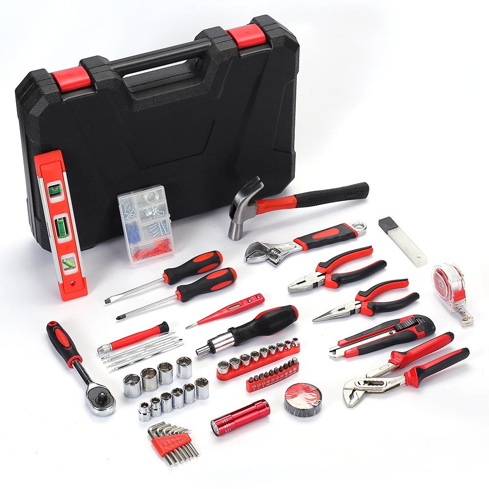 120-Piece Multi-Function Hand Tools Set Hardware Hard Case with Repair Tool Box Screwdriver for Car Repair