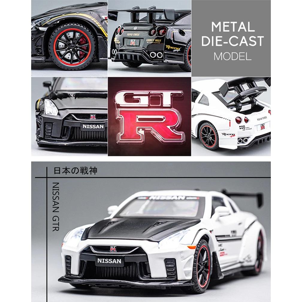 1/32 Nissan Skyline Ares GTR R34 R35 Alloy Sports Car Model Diecast Metal Toy Vehicles Car Model Simulation Collection Kids Gift