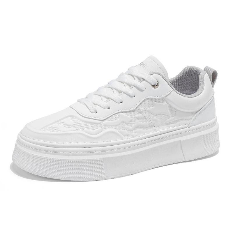Мужские весенние новые дышащие белые кроссовки, модные и универсальные, на толстой подошве, спортивная обувь для студентов