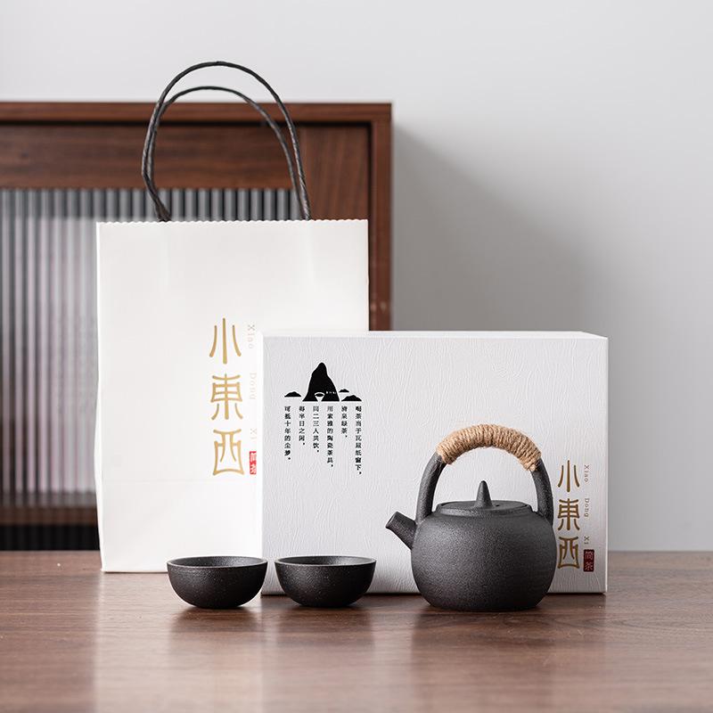 Подарочный набор для чая Кунг-фу в стиле легкой роскоши, чайник, 24 чашки, чайный поднос, деловые подарки для клиентов