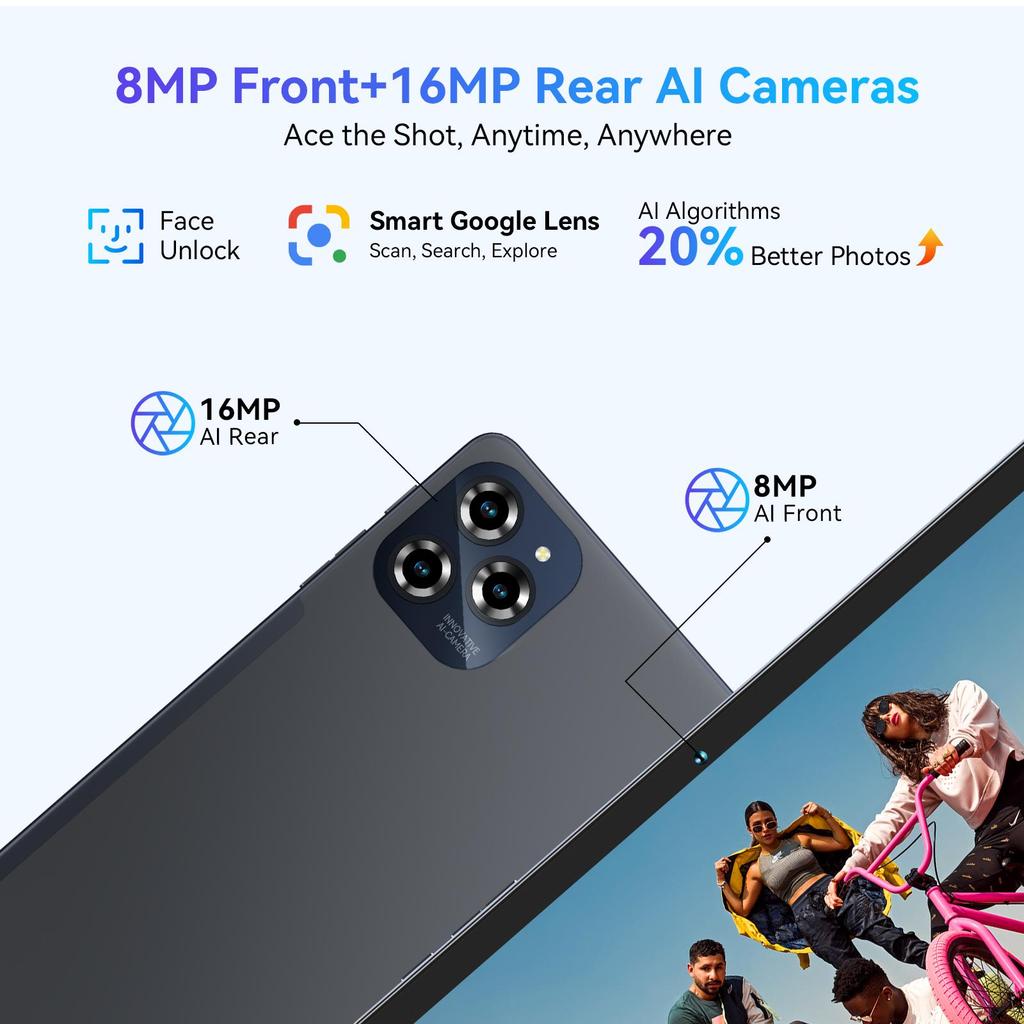 TABWEE 2025 W90 11-дюймовый планшет Android 15, 24 ГБ ОЗУ 256 ГБ памяти(2 ТБ ТФ),Большой дисплей Widevide L1, восьмиядерный T615, 8000 мАч, 5G WiFi, 4G LET, 18 Вт