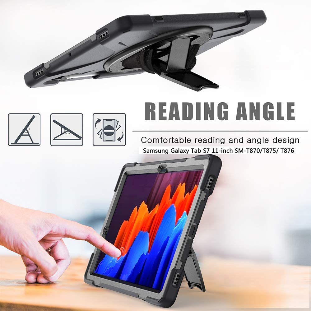 Case For Samsung Galaxy Tab S6 Lite 10.4 P610 P615 Heavy Duty Shockproof Cover S Pen Holder Kickstand Handle Shoulder Strap Case