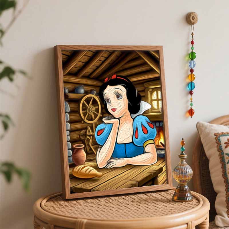 Disney Белоснежка Масляная живопись по номерам Набор для рисования Арт-набор Ручная роспись Декор для дома Подарок