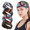 Yoga Elastic Sports Headband Pattern Turban Yoga Running Fitness Wide Edge Hair Band Anti-slip Sweat-wicking Unisex