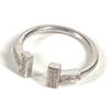 TIFFANY&Co. T-wire diamond logo diamond 750 Gold K18 18K Ring Au750 Silver