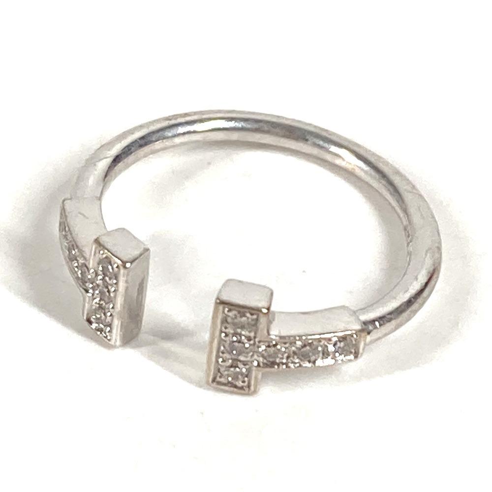 TIFFANY&Co. T-wire diamond logo diamond 750 Gold K18 18K Ring Au750 Silver