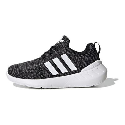 Swift Run 22 Little Kid Черно-белые детские кроссовки Core-Black Cloud-White Grey-Five GW8180