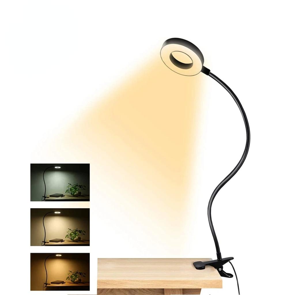 New 48 LEDs Clip On Desk Lamp °Flexible Gooseneck Reading Table Light Eye-Caring USB Clamp Books Night Light Study Read Light