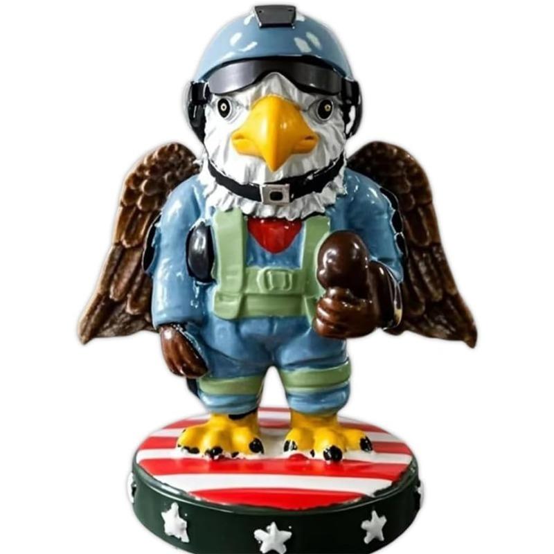 Орел-посвящение ветеранам, скульптура-посвящение ветеранам, статуя орла из смолы военного солдата на День ветеранов, День памяти, патриотическое украшение стола в домашний офис