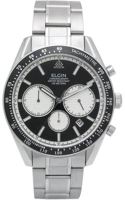 [Elgin] Часы-хронограф | FK1401S-B Мужские Серебристые