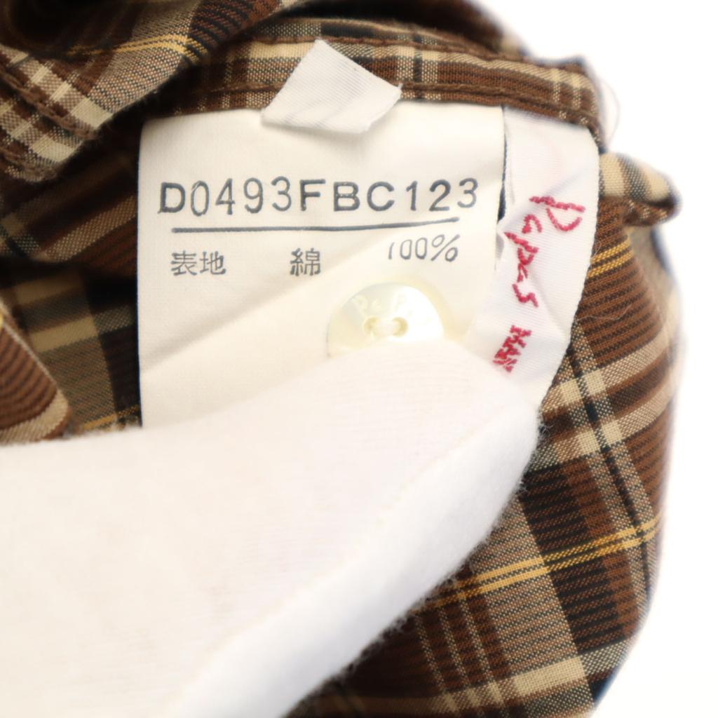 Papas сделано в Японии Рубашка с коротким рукавом из хлопка с рисунком «чак» L Коричневая Мужская Б/У