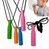 Silicone Chewy Pendant Pacifier Pendant Sensory Chew Durable Teething Toys  for Autism ADHD Biting