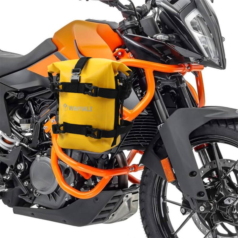 Motorcycle Side Mount Waterproof Bag Off-Road Touring Scratch-Resistant Riding Gear Storage Pouch Universal Fit
