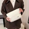 Portable Zipper Makeup Bag Large Capacity Solid Color Clutches Bag Storage Bag Travel