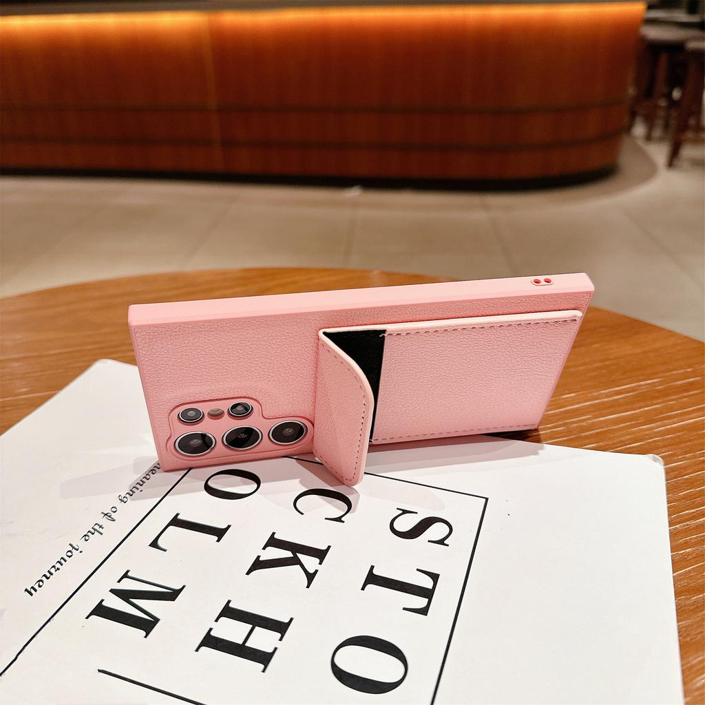 Lychee Leather Pattern Suitable for Samsung Galaxy S25ultra Leather Mobile Phone Case S24plus Card Bag Holder