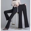 Зимние теплые толстые флисовые женские брюки, черно-белые брюки-клеш с высокой талией, одежда, женские повседневные женские длинные брюки, S-4XL