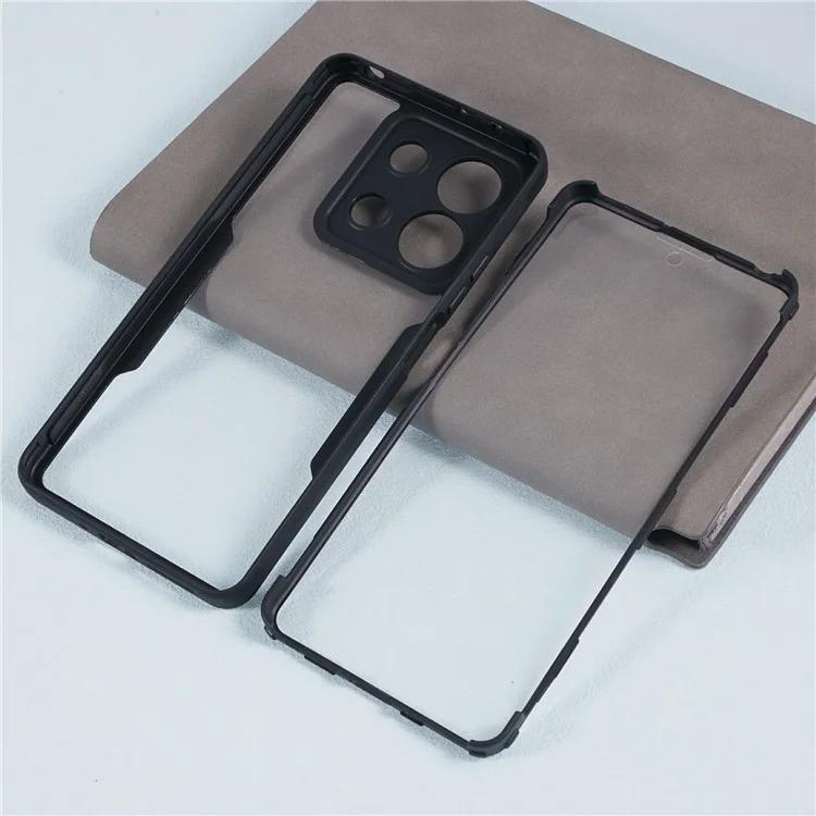 Для Xiaomi Redmi Note 13 5G чехол для телефона акриловый + противоударный чехол из ТПУ с пленкой для экрана из ПЭТ