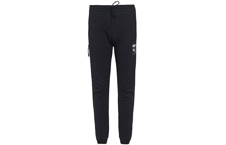 Puma Мужские вязаные спортивные штаны Черные Умеренно прямые 574916-31