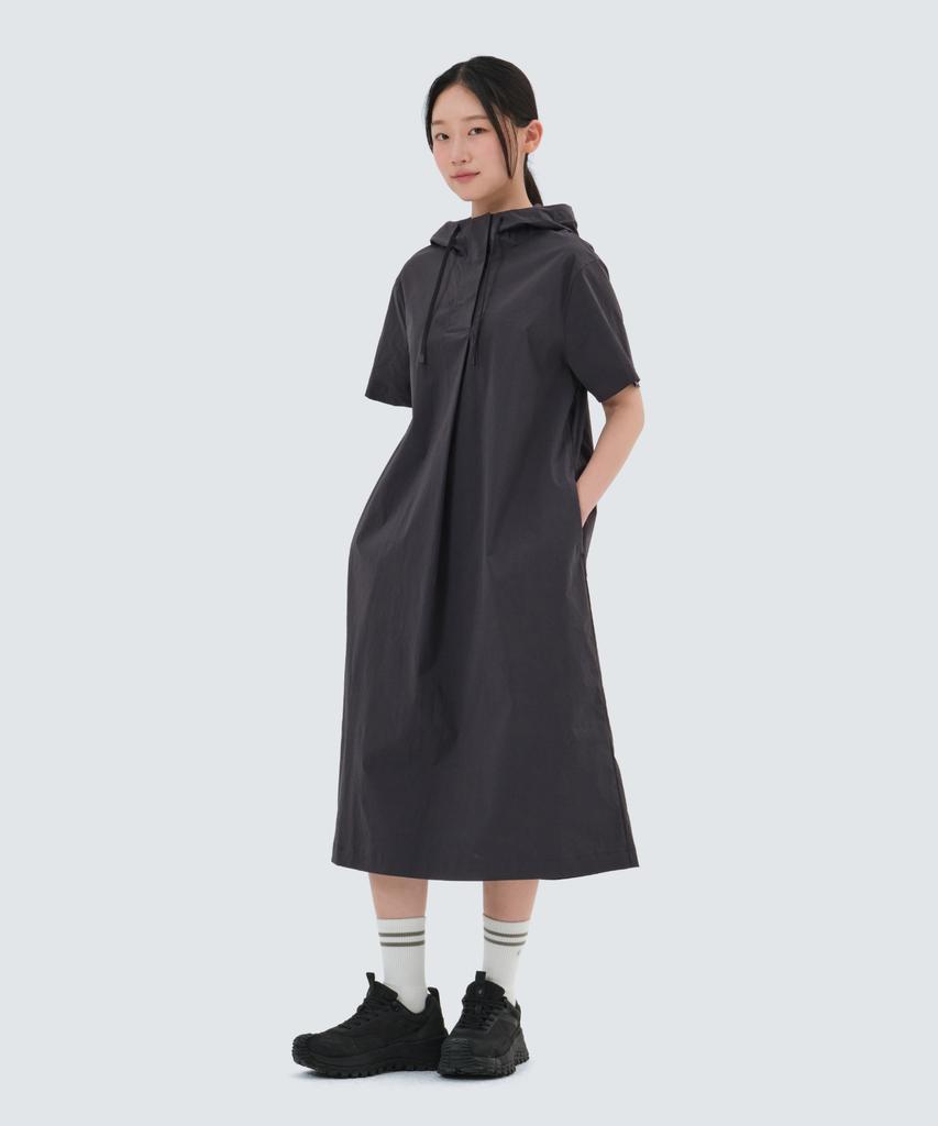 SNOWPEAK APPAREL Охлаждающее платье-худи Root (S25Mwrop65) Древесный уголь