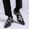 Мода Новые мужские кожаные туфли Модные с индивидуальным дизайном Стиль отдыха на открытом воздухе Тренд вечеринки Ночные клубы взрослые туфли больших размеров