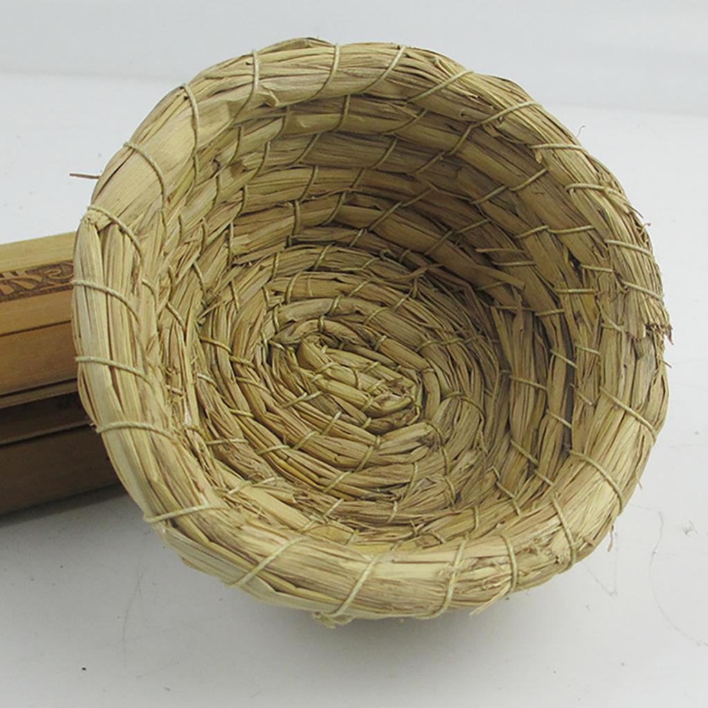 Плетеная корзина из натуральной соломы, прочная, круглая, органайзер для хранения для дома, офиса, кухни, декоративное использование