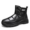 Модные черные ботинки мужские снежные уличные мужские туфли армейские мужские зимние ботинки походные ботильоны водонепроницаемые мужские туфли рабочая обувь обувь