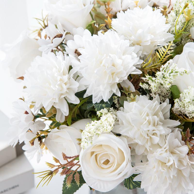 Высококачественные искусственные цветы Новые украшения Свадьба Сад Роза Арка Рождество Дом Поддельная шелковая роза Гортензии Ваза для