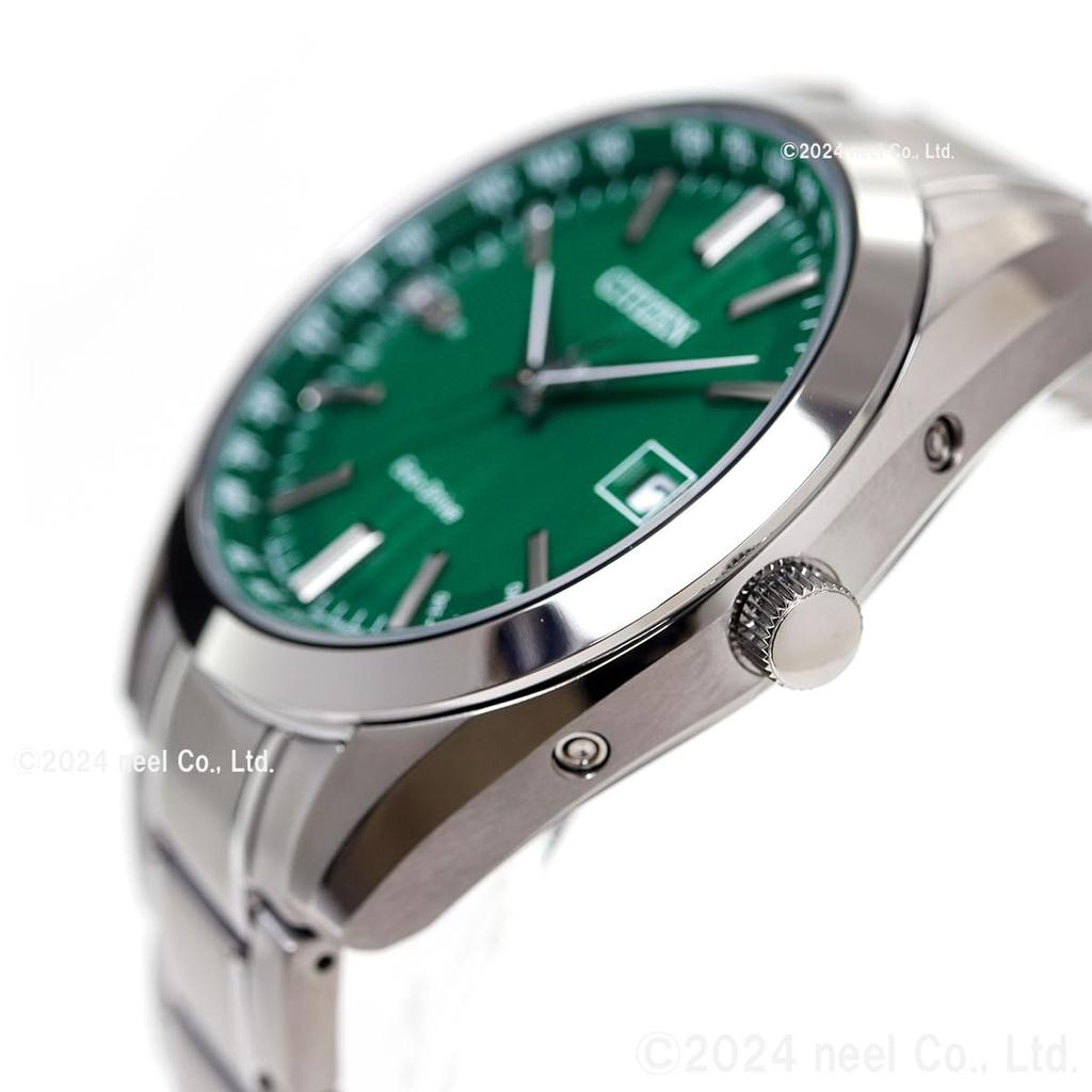 Citizen Серебряные CB0261-53W Мужские часы с питанием от света Eco-Drive с радиоконтролем, Водонепроницаемые, Зеленые,